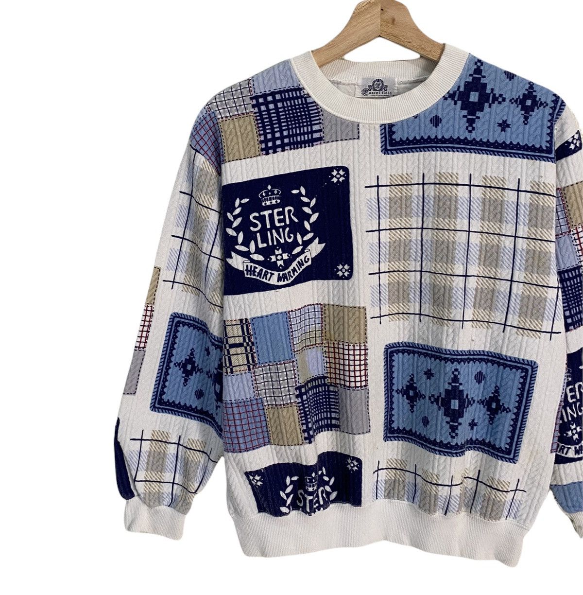 Aran Isles Knitwear VINTAGE ASTER FIELD STERLING HEART WARNING KNIT SWEATSHIRT Size US S / EU 44-46 / 1 - 5 Thumbnail