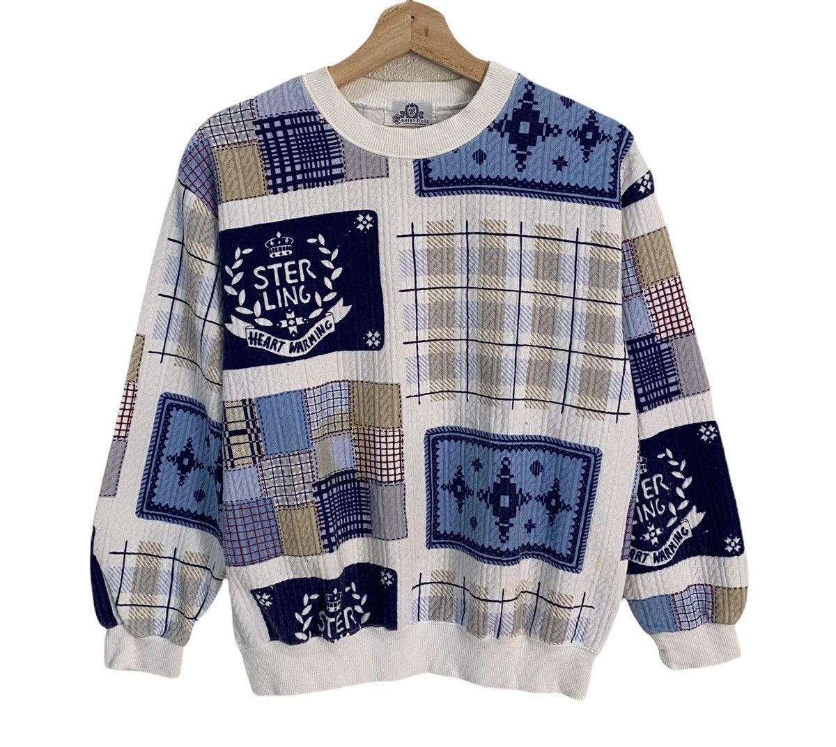 Aran Isles Knitwear VINTAGE ASTER FIELD STERLING HEART WARNING KNIT SWEATSHIRT Size US S / EU 44-46 / 1 - 1 Thumbnail