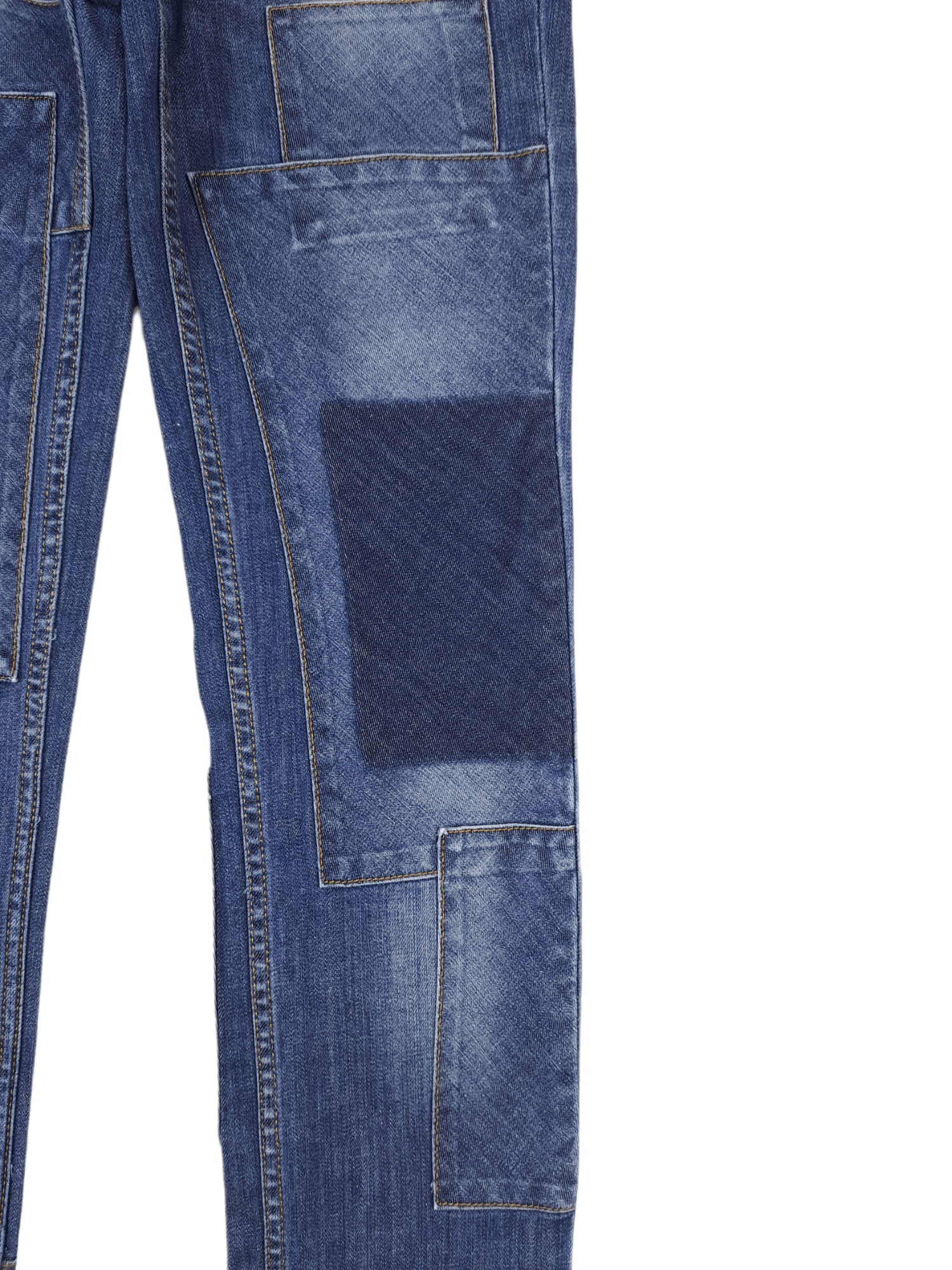 Acne Studios × Designer 💎 $750 New Slim KEX PATCH 31/34 Patchwork Jeans Denim Size 31" - 8 Thumbnail