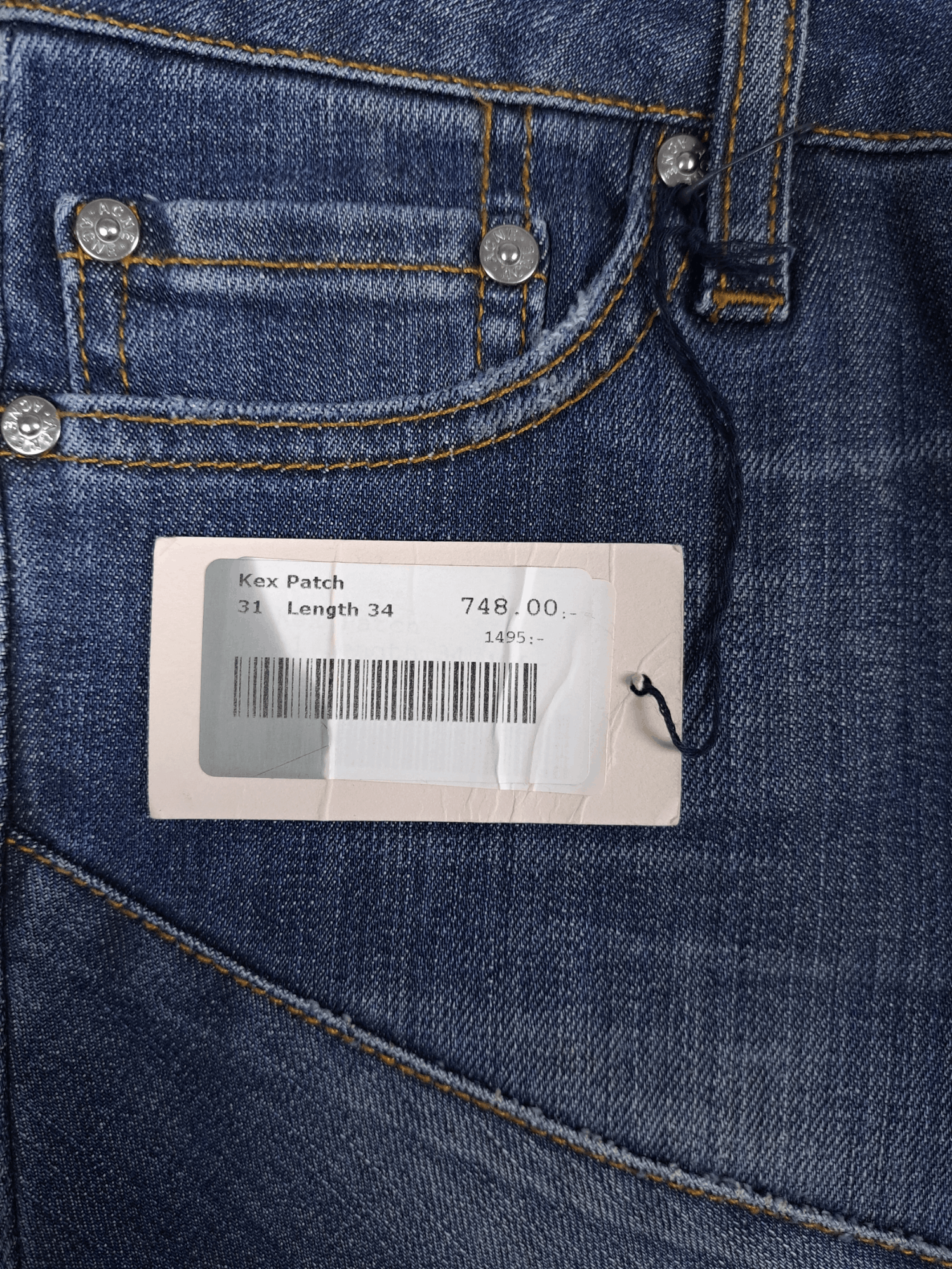 Acne Studios × Designer 💎 $750 New Slim KEX PATCH 31/34 Patchwork Jeans Denim Size 31" - 13 Thumbnail