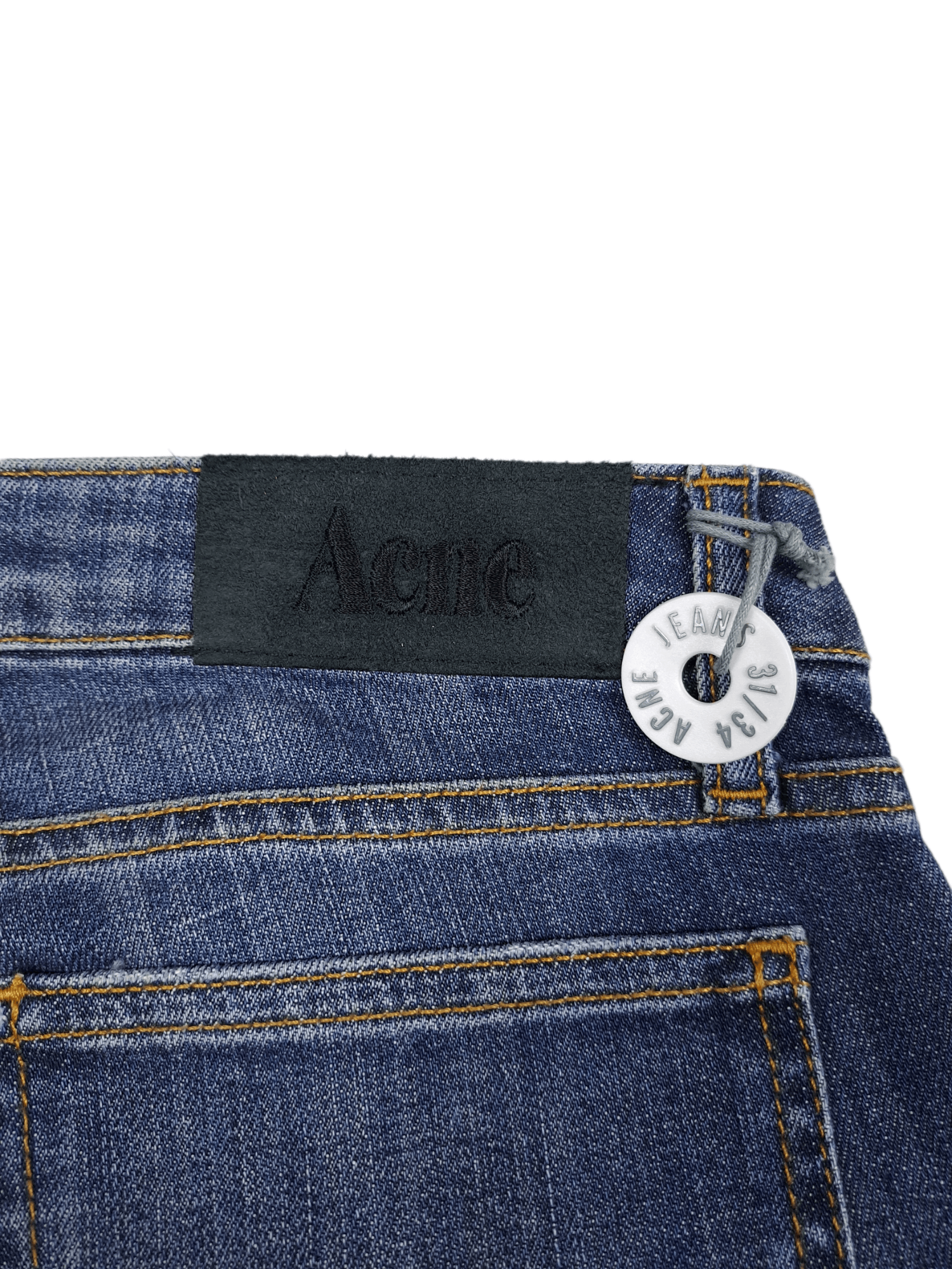 Acne Studios × Designer 💎 $750 New Slim KEX PATCH 31/34 Patchwork Jeans Denim Size 31" - 6 Thumbnail