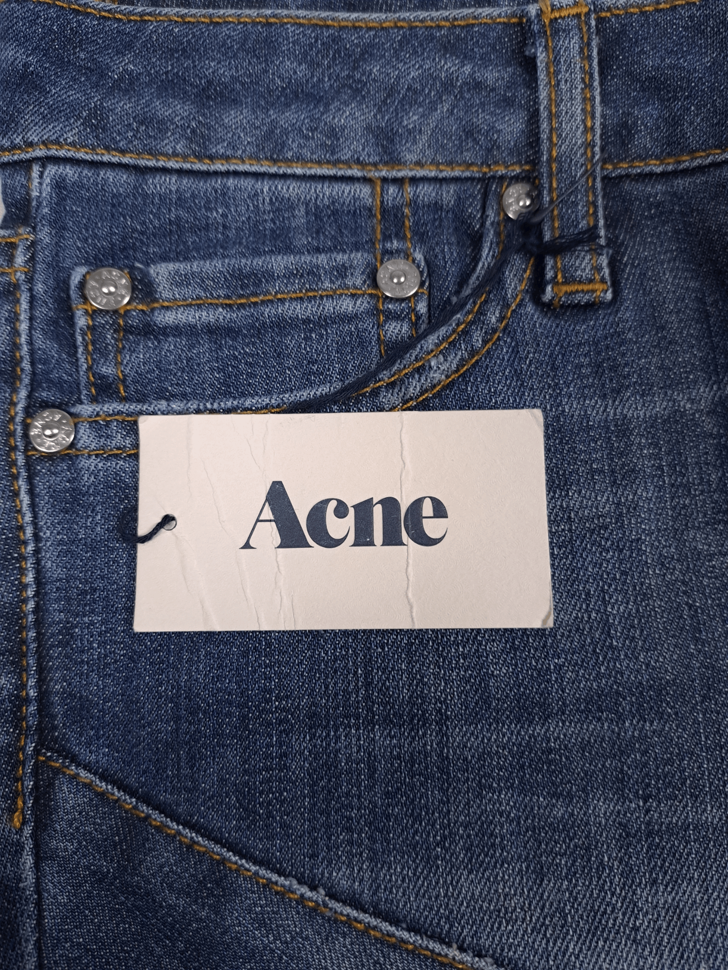 Acne Studios × Designer 💎 $750 New Slim KEX PATCH 31/34 Patchwork Jeans Denim Size 31" - 12 Thumbnail