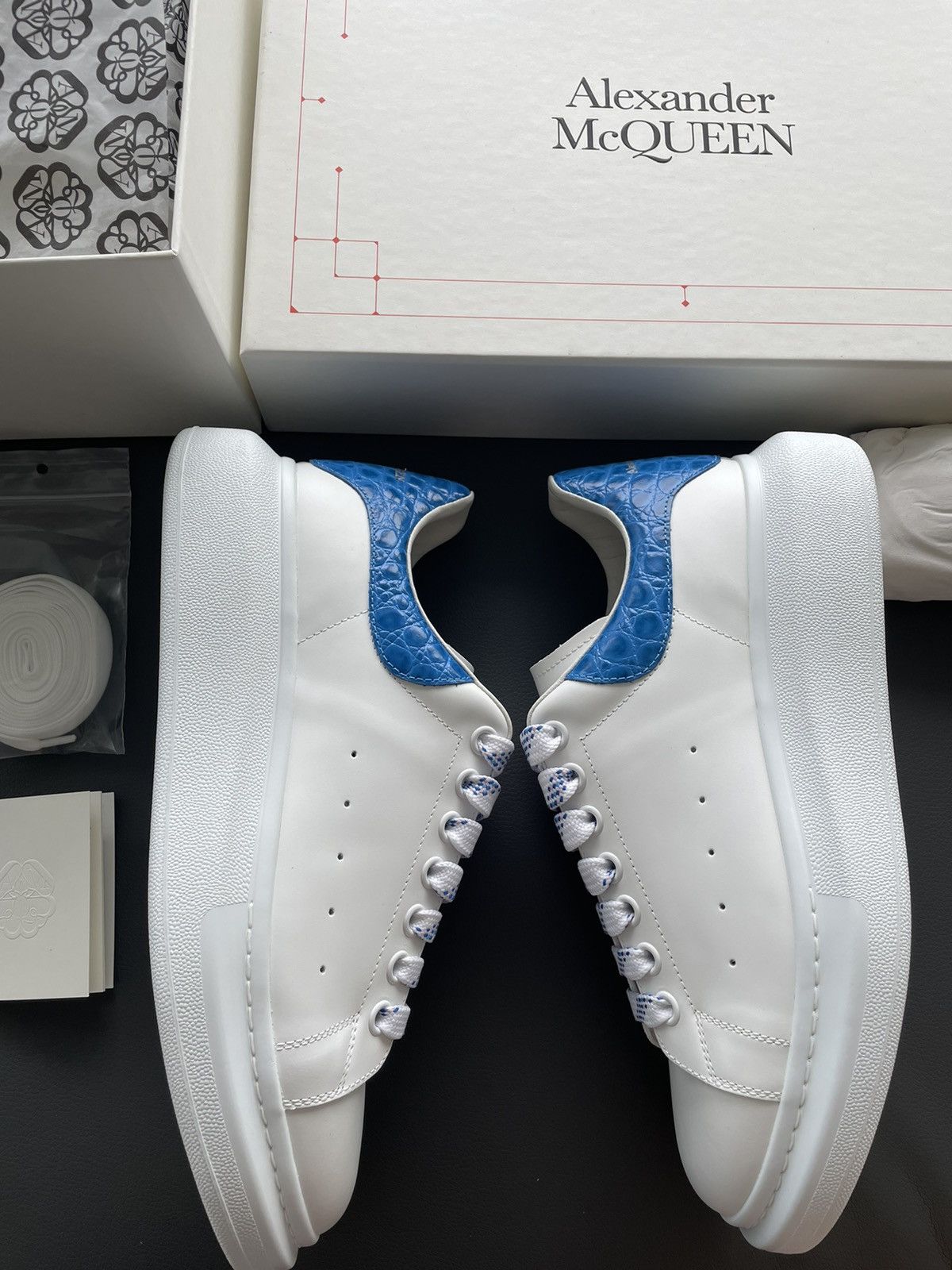 Alexander McQueen Signature Limited Edition New Iconic Leather Croc Sneaker Size US 10 / EU 43 - 12 Thumbnail