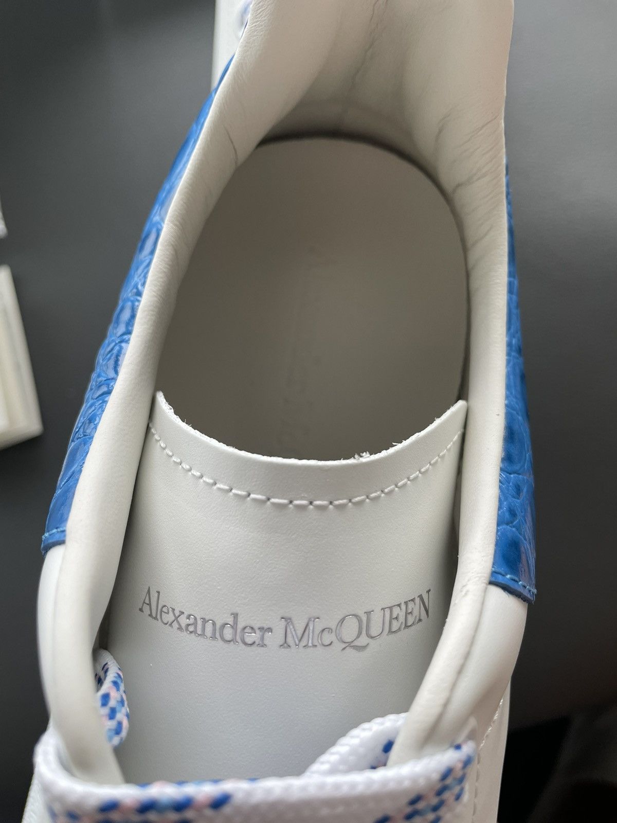 Alexander McQueen Signature Limited Edition New Iconic Leather Croc Sneaker Size US 10 / EU 43 - 21 Thumbnail