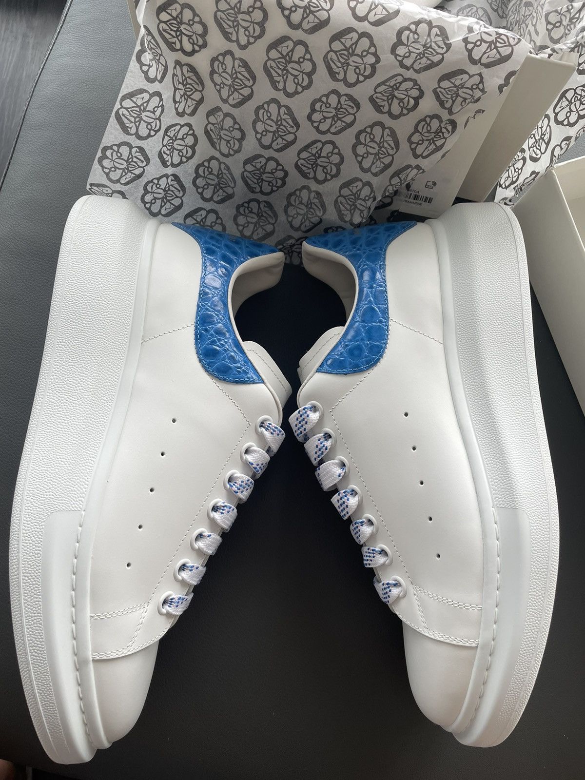Alexander McQueen Signature Limited Edition New Iconic Leather Croc Sneaker Size US 10 / EU 43 - 8 Thumbnail