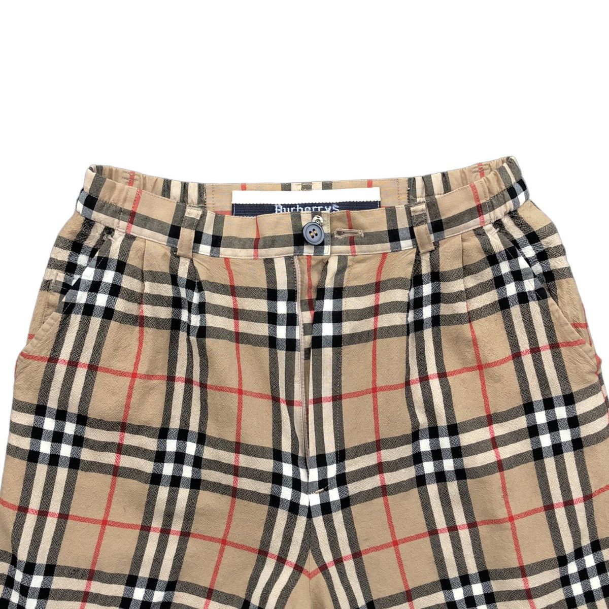 Burberry Vintage Burberrys Nova Check New Wool Women Short Pant Size 26" / US 2 / IT 38 - 3 Thumbnail