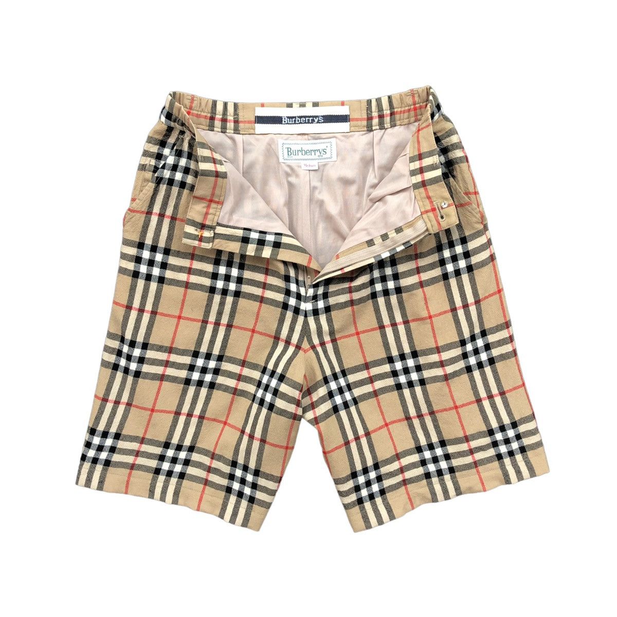 Burberry Vintage Burberrys Nova Check New Wool Women Short Pant Size 26" / US 2 / IT 38 - 2 Thumbnail