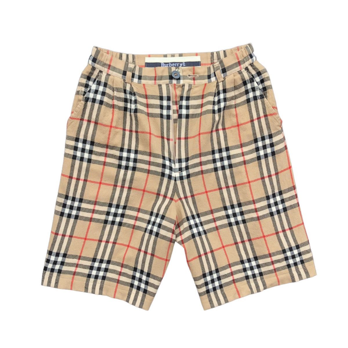 Burberry Vintage Burberrys Nova Check New Wool Women Short Pant Size 26" / US 2 / IT 38 - 1 Thumbnail