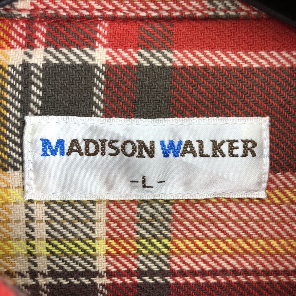 Japanese Brand Vintage Flannel Checkered Double Pocket Cat Eye Button Size L / US 10 / IT 46 - 11 Thumbnail