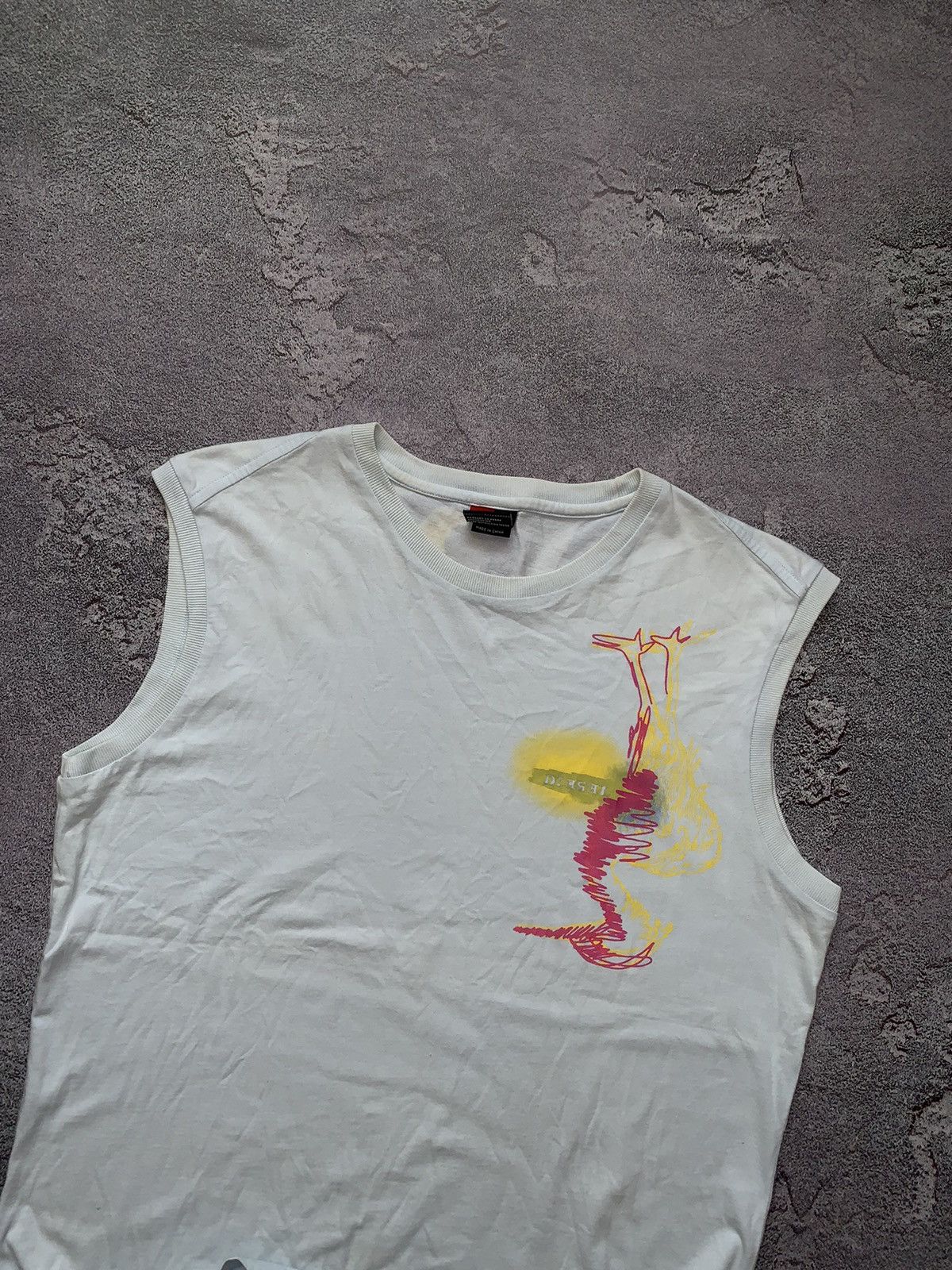 Diesel × Vintage Diesel L wm tank top tee T-shirt sleeveless polo strays logo Size L / US 10 / IT 46 - 3 Thumbnail