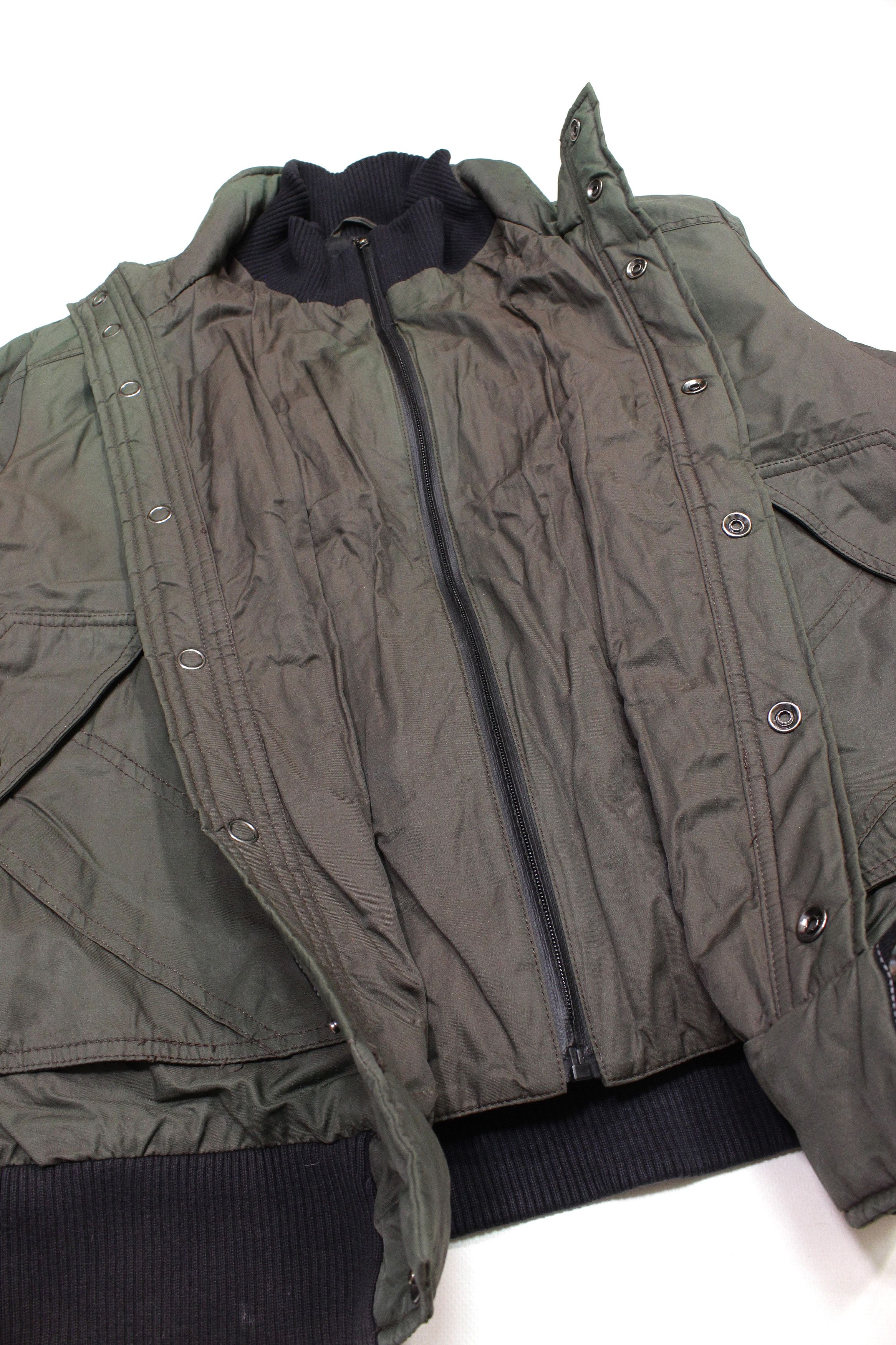 Yves Saint Laurent 90S YSL Logo Gradient Cotton Nylon Warm Jacket Vintage Size US L / EU 52-54 / 3 - 5 Thumbnail