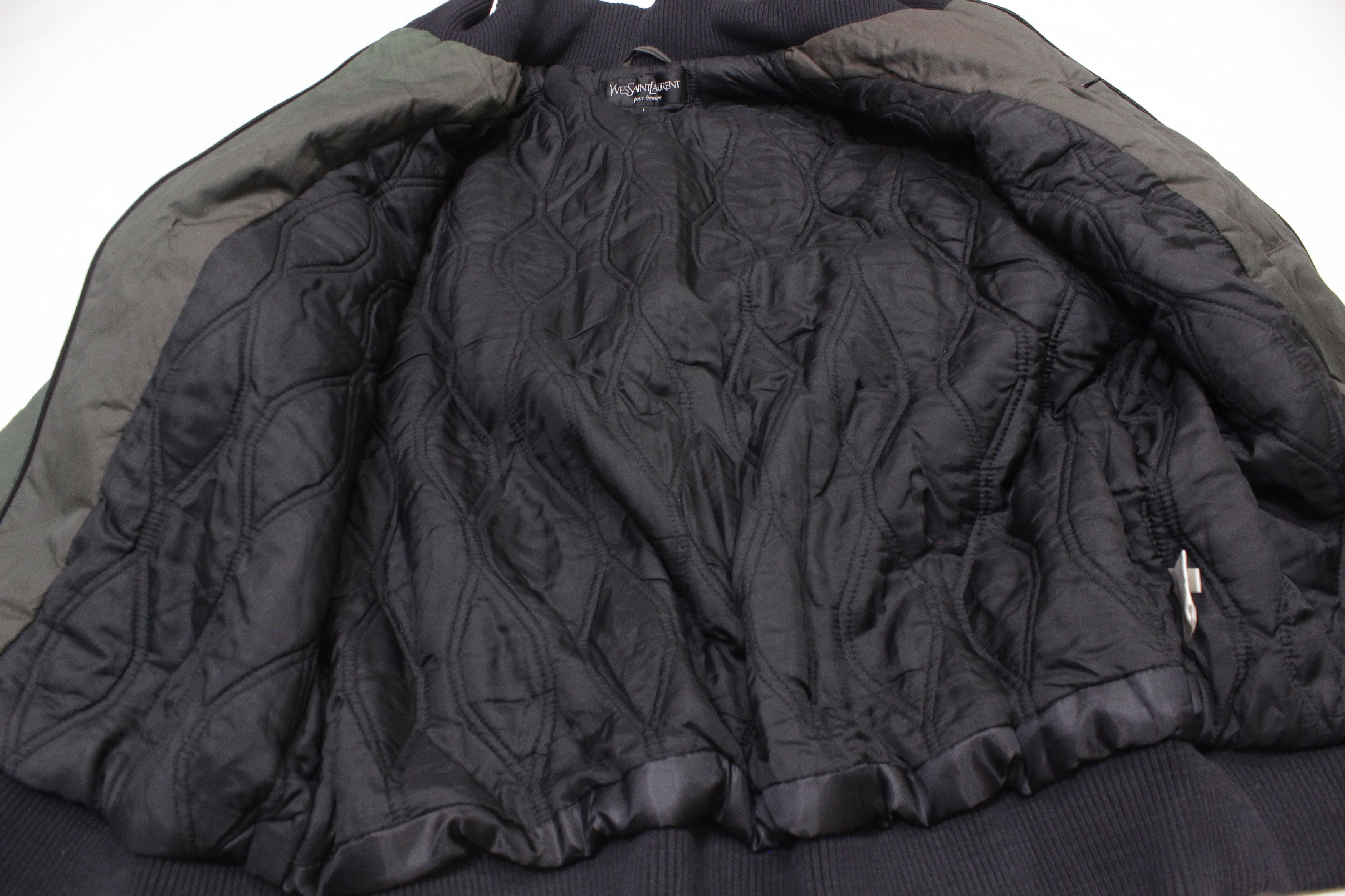 Yves Saint Laurent 90S YSL Logo Gradient Cotton Nylon Warm Jacket Vintage Size US L / EU 52-54 / 3 - 9 Thumbnail