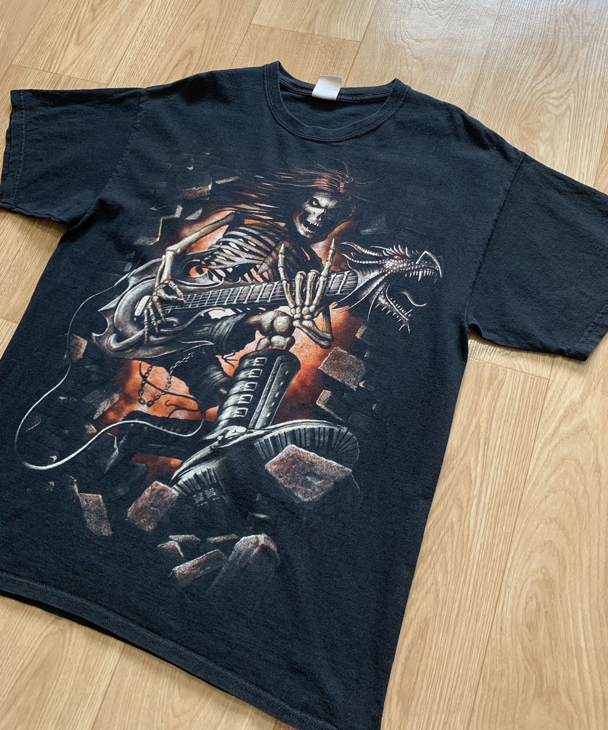 Band Tees Vintage 90s 666 Skulls Rock Out Vamp Dead Face Horror Tee Size US L / EU 52-54 / 3 - 2 Thumbnail