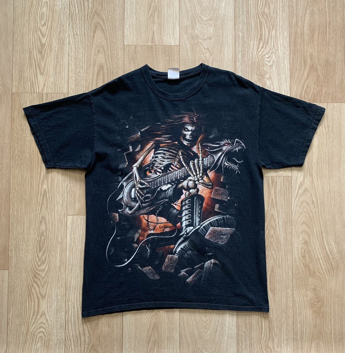 Band Tees Vintage 90s 666 Skulls Rock Out Vamp Dead Face Horror Tee Size US L / EU 52-54 / 3 - 1 Thumbnail