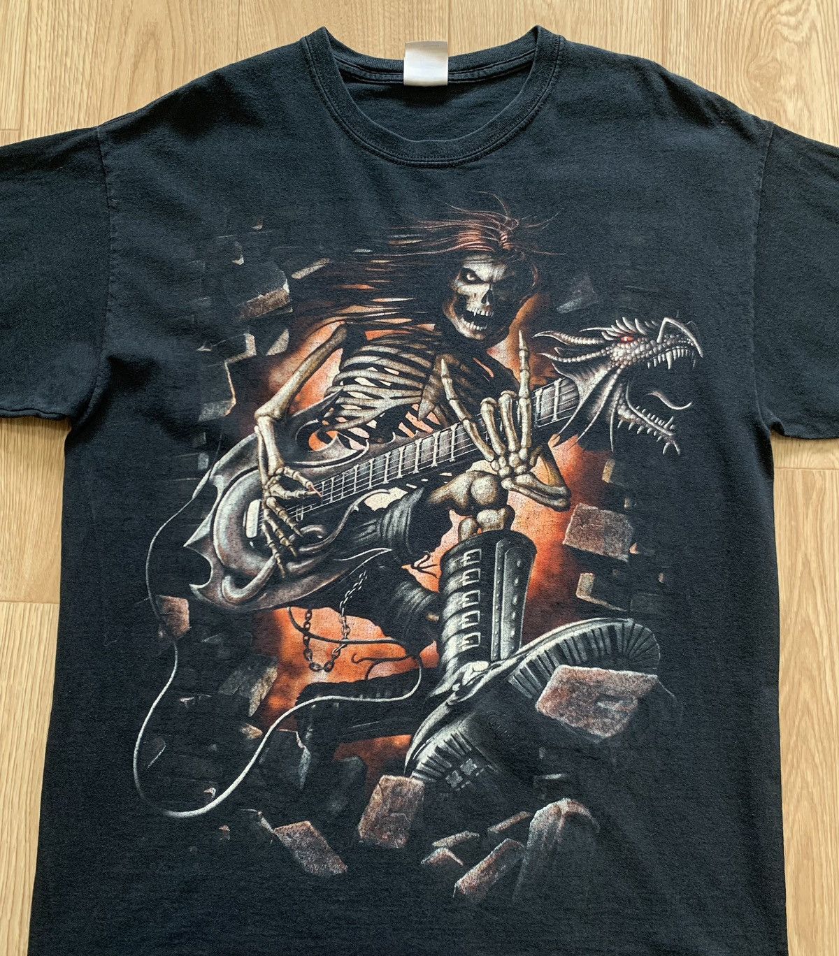 Band Tees Vintage 90s 666 Skulls Rock Out Vamp Dead Face Horror Tee Size US L / EU 52-54 / 3 - 3 Thumbnail