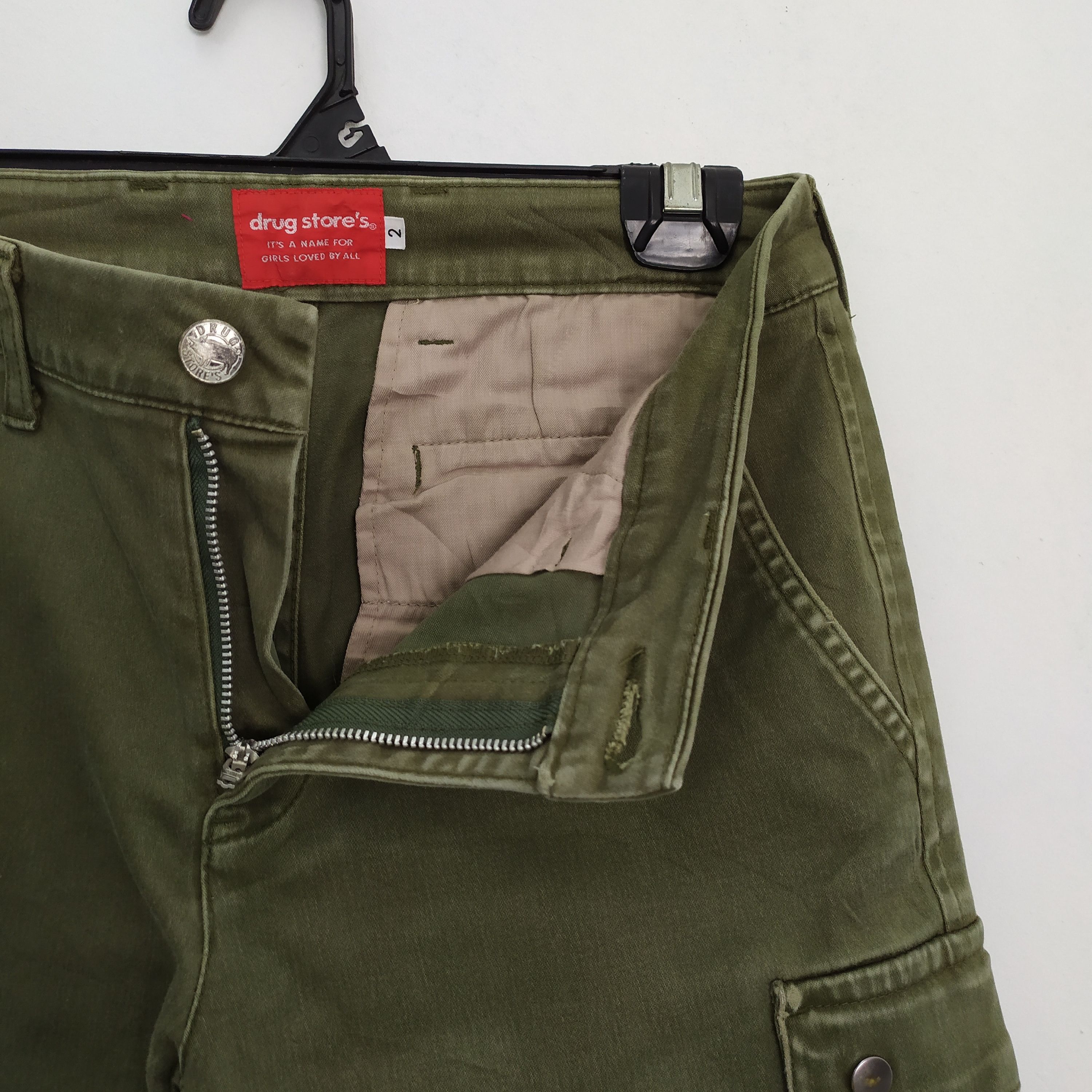 Japanese Brand DRUG STORE'S FLARED CARGO PANTS Size US 26 / EU 42 - 2 Thumbnail