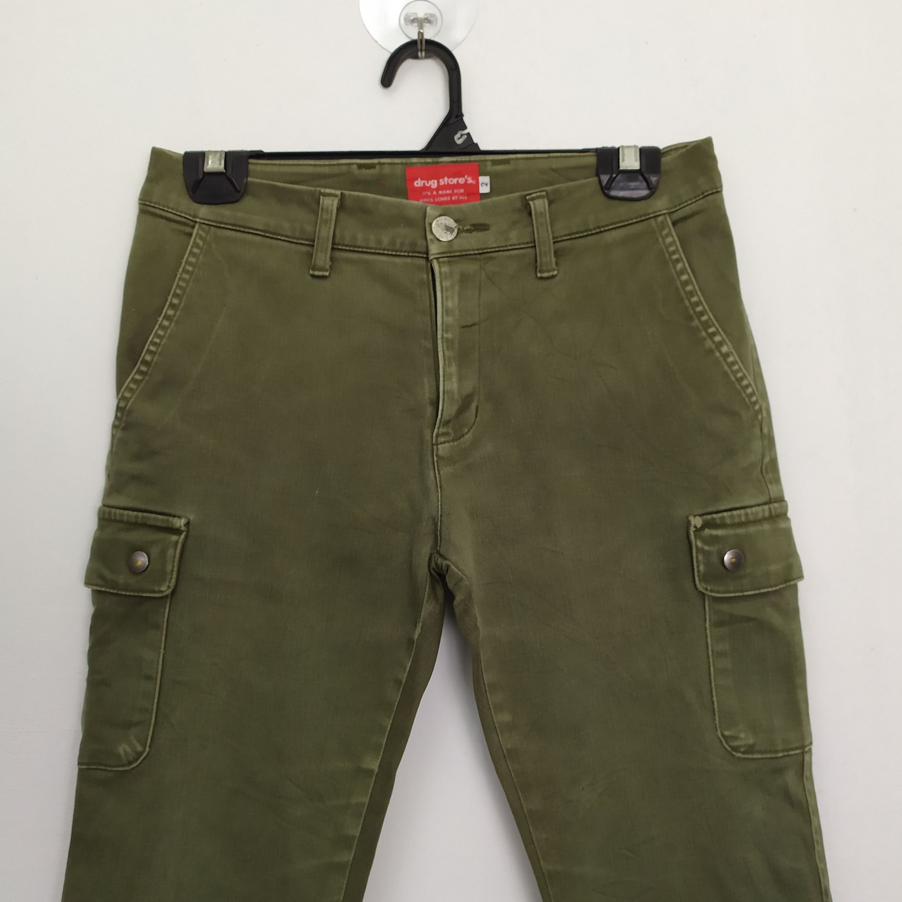 Japanese Brand DRUG STORE'S FLARED CARGO PANTS Size US 26 / EU 42 - 4 Thumbnail
