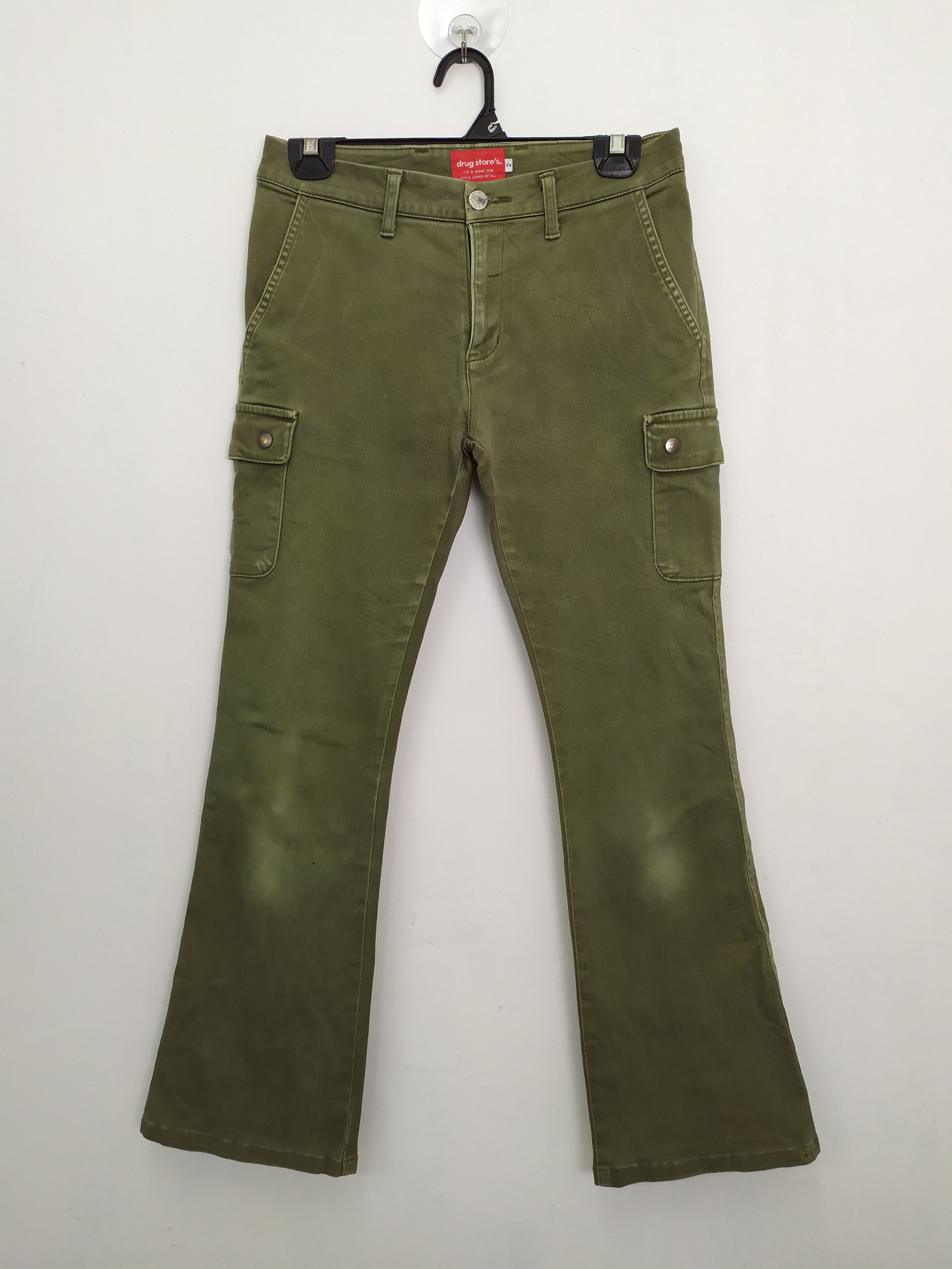Japanese Brand DRUG STORE'S FLARED CARGO PANTS Size US 26 / EU 42 - 1 Thumbnail