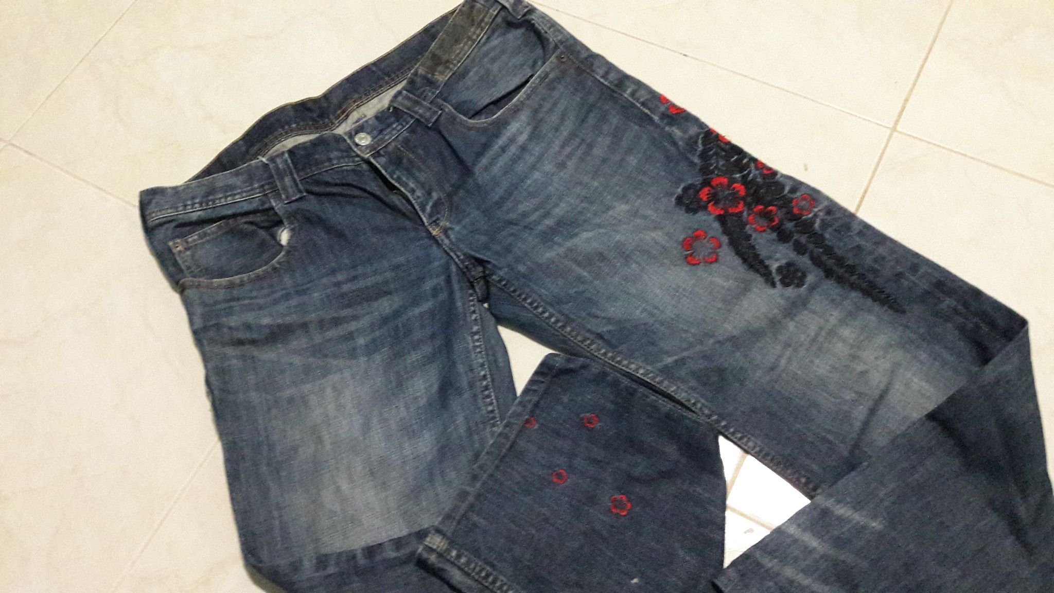 Japanese Brand Vintage TK Denim with Sakura embroidery sukajan Size US 36 / EU 52 - 6 Thumbnail