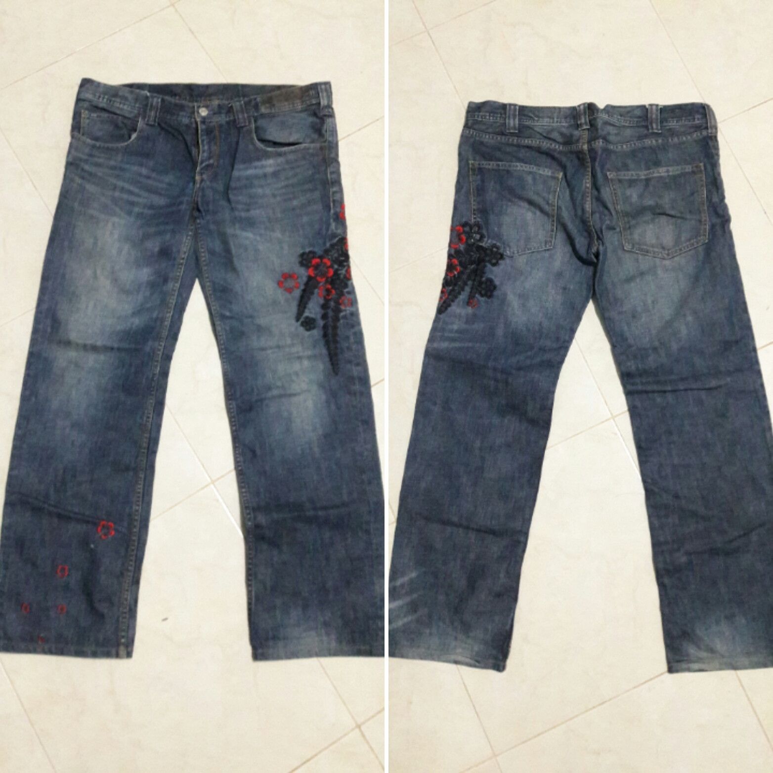 Japanese Brand Vintage TK Denim with Sakura embroidery sukajan Size US 36 / EU 52 - 4 Thumbnail