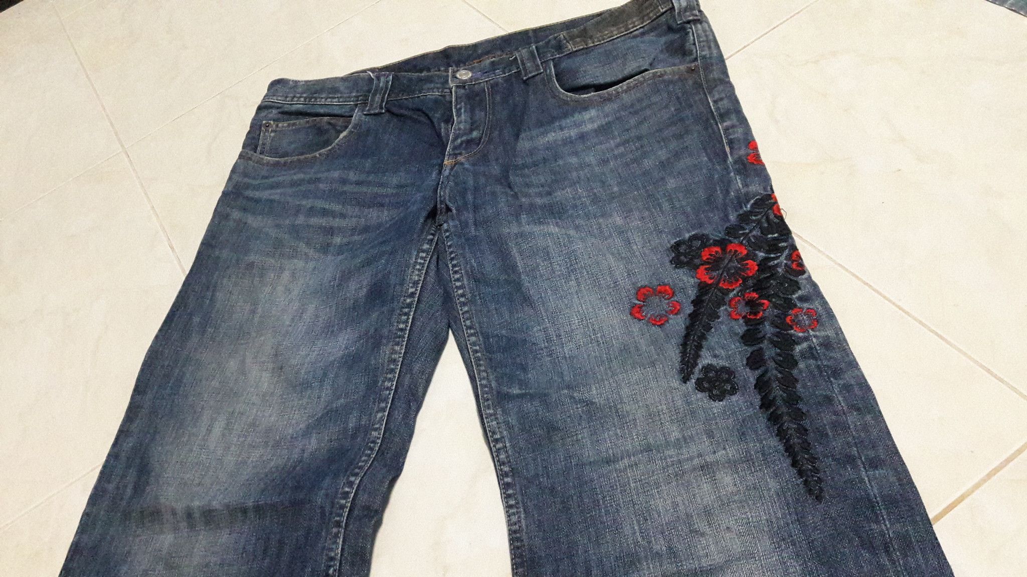 Japanese Brand Vintage TK Denim with Sakura embroidery sukajan Size US 36 / EU 52 - 1 Thumbnail
