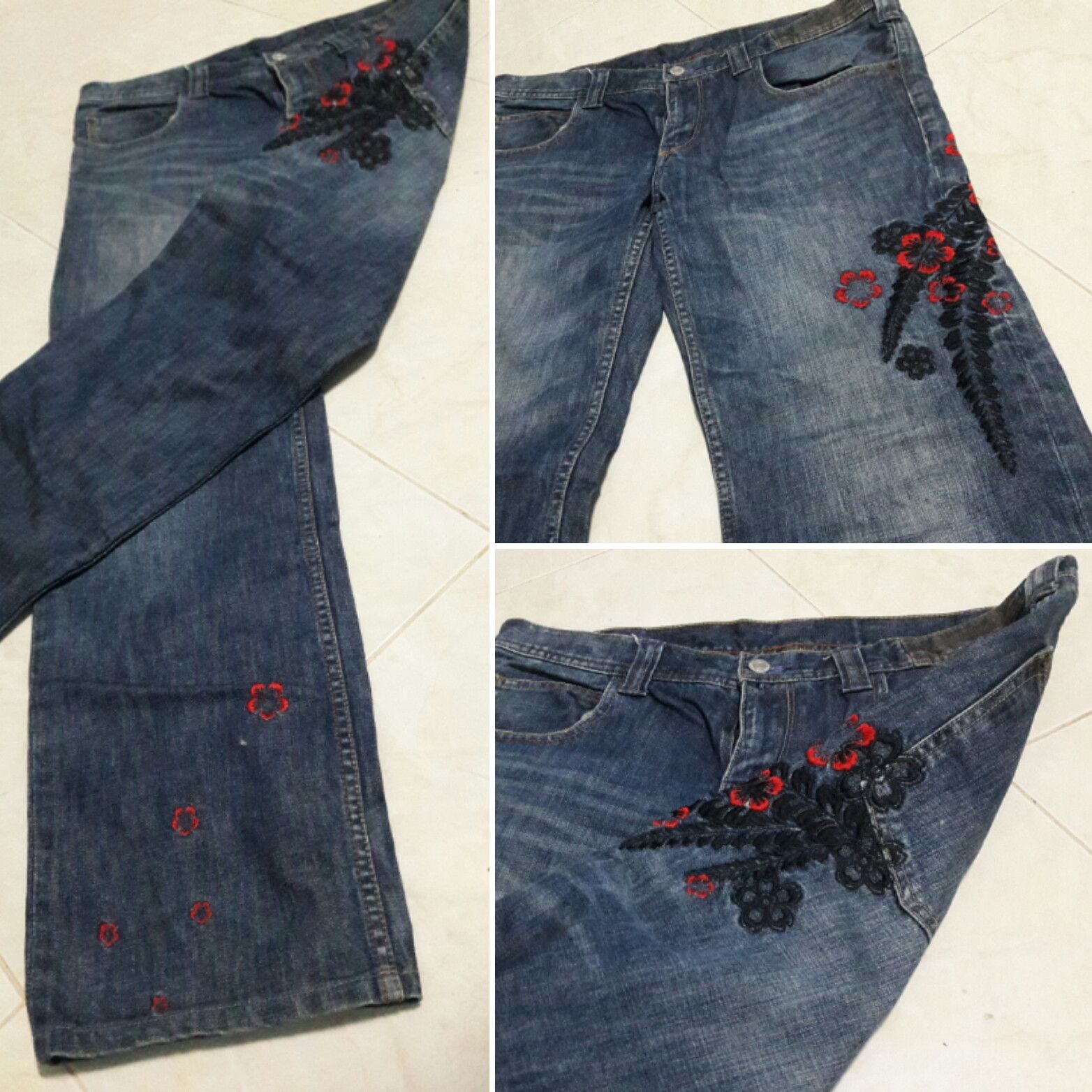 Japanese Brand Vintage TK Denim with Sakura embroidery sukajan Size US 36 / EU 52 - 2 Thumbnail