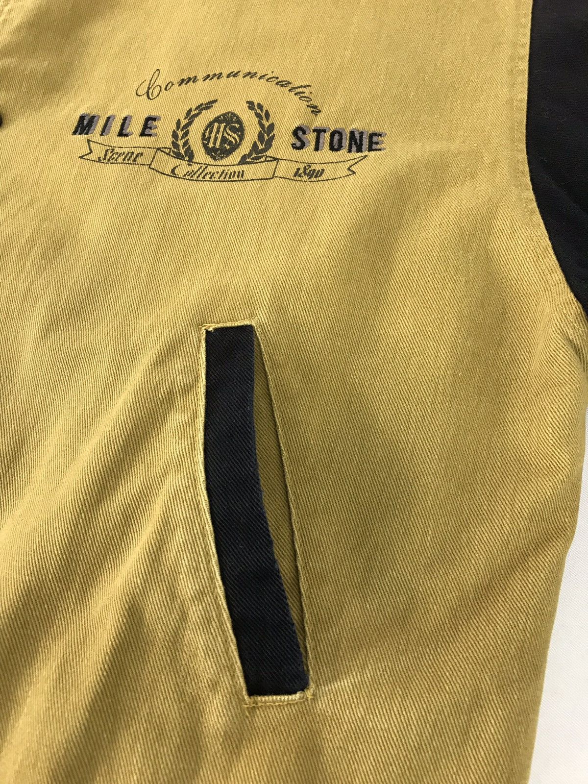 Japanese Brand Vintage Varsity Mile-Stone Jacket Snap Button Style Size US XL / EU 56 / 4 - 5 Thumbnail