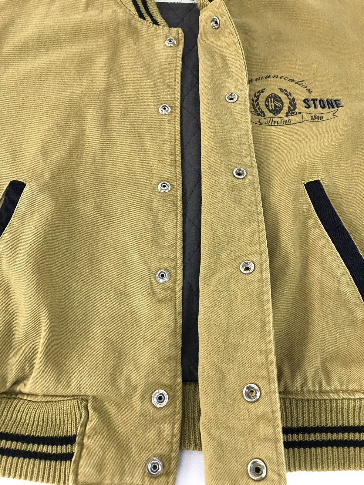 Japanese Brand Vintage Varsity Mile-Stone Jacket Snap Button Style Size US XL / EU 56 / 4 - 7 Thumbnail
