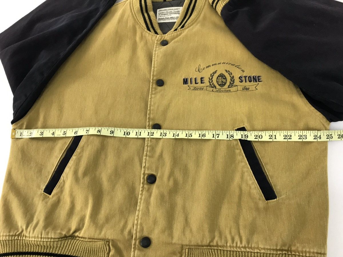 Japanese Brand Vintage Varsity Mile-Stone Jacket Snap Button Style Size US XL / EU 56 / 4 - 17 Thumbnail