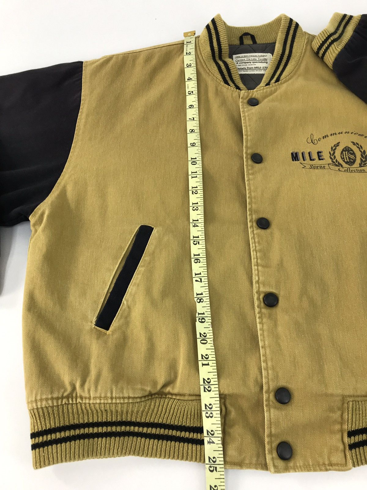 Japanese Brand Vintage Varsity Mile-Stone Jacket Snap Button Style Size US XL / EU 56 / 4 - 18 Thumbnail