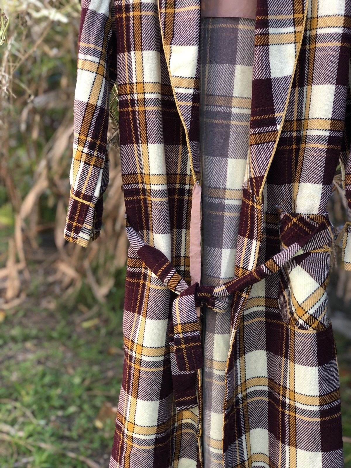 Japanese Brand Vintage 90's Bathrope/Nightwear Tartan Checkered Size US L / EU 52-54 / 3 - 3 Thumbnail