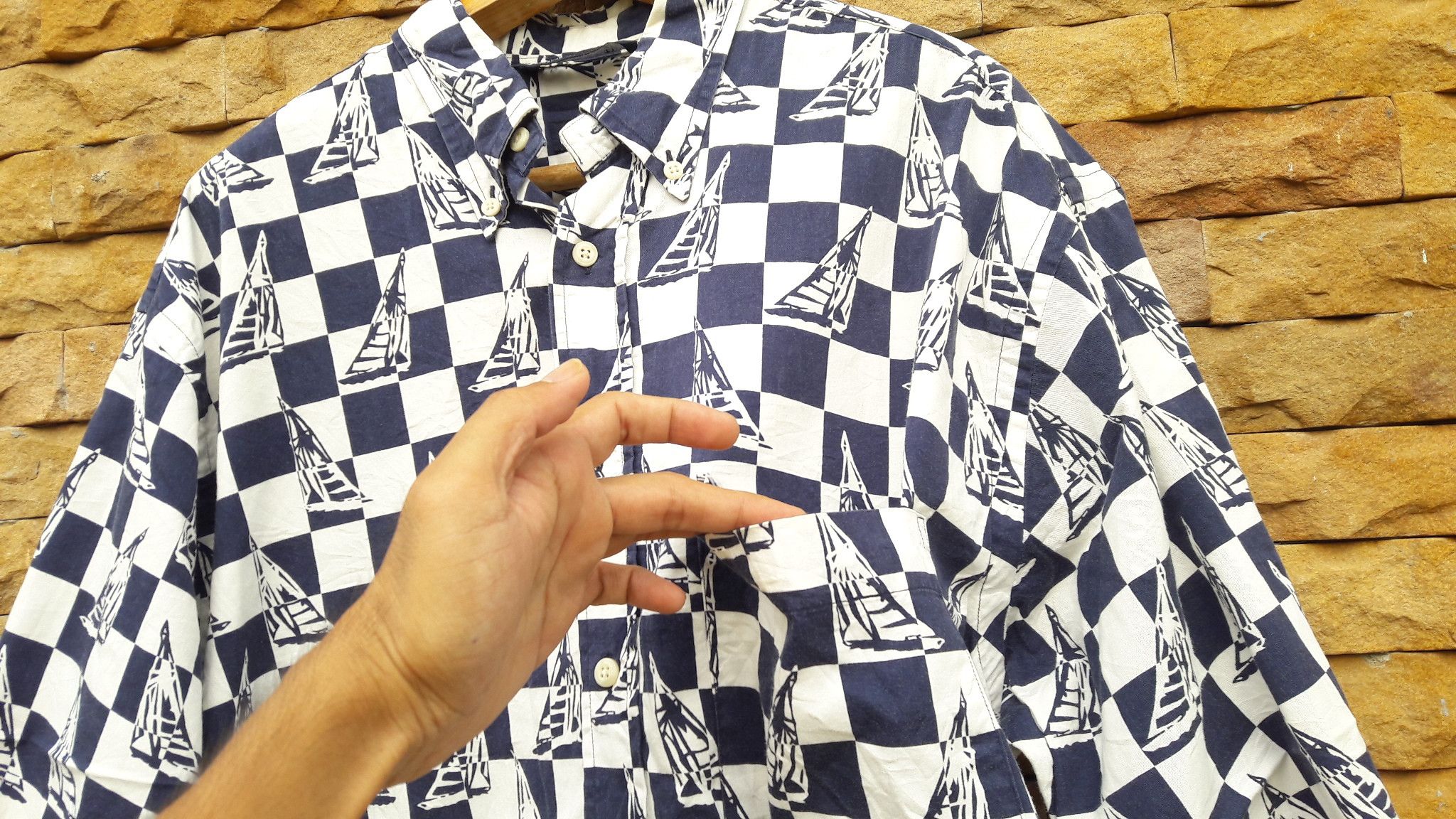 Nautica Vintage 90s Nautica single pocket overprint sportsfashion Size US XL / EU 56 / 4 - 5 Thumbnail