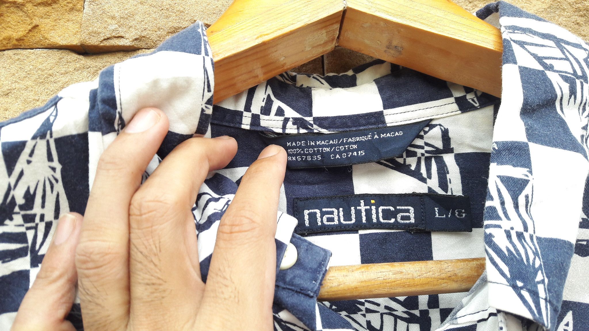 Nautica Vintage 90s Nautica single pocket overprint sportsfashion Size US XL / EU 56 / 4 - 4 Thumbnail