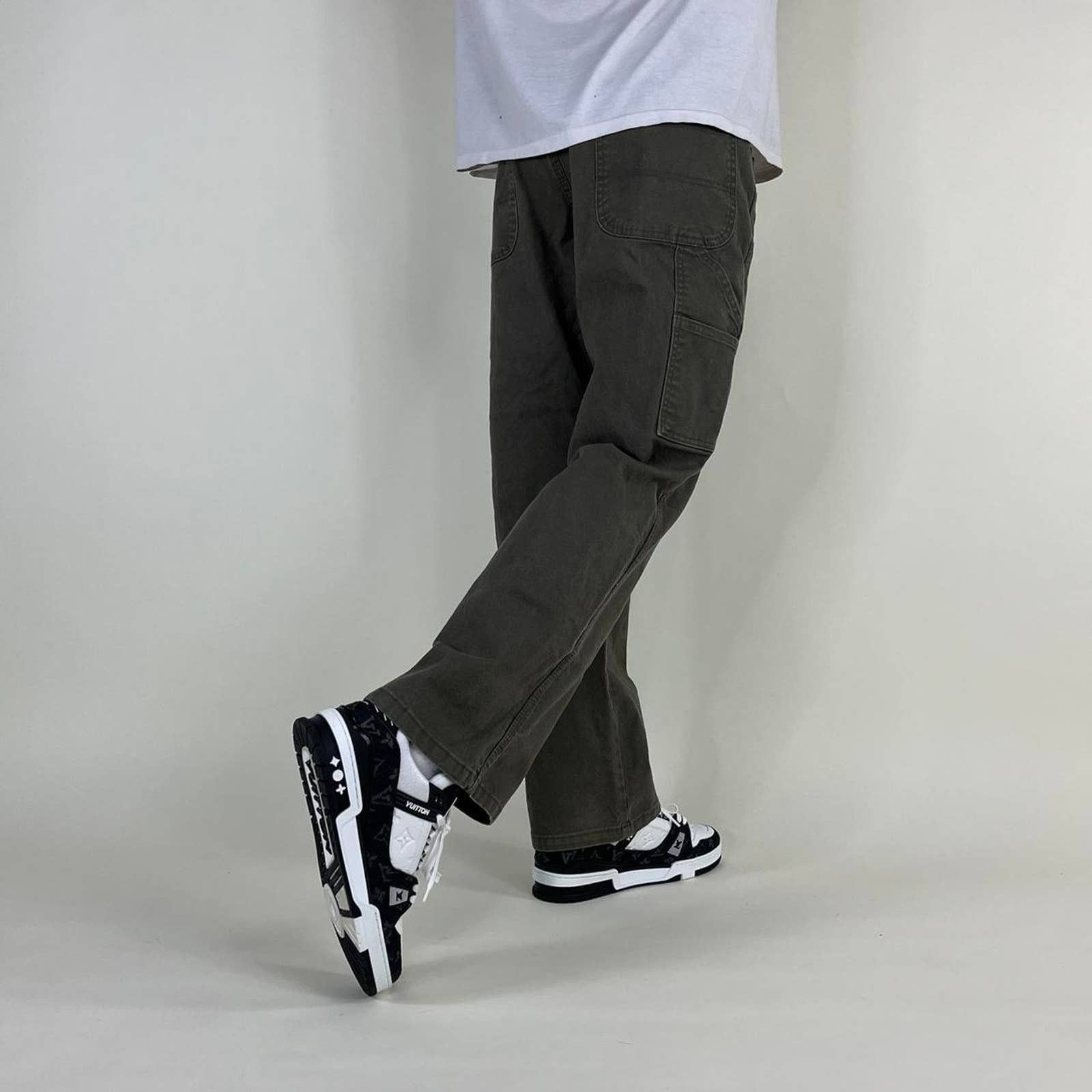 Dickies Vintage 1990s Sage Green Dickies Carpenter Pants Size US 36 / EU 52 - 3 Thumbnail