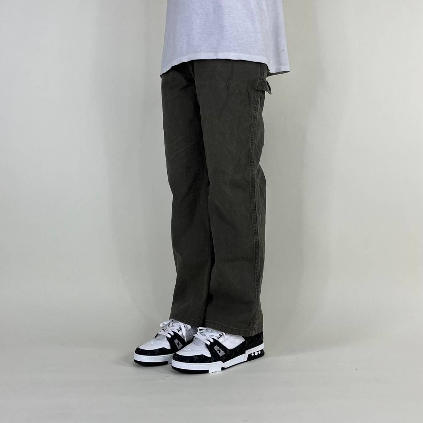 Dickies Vintage 1990s Sage Green Dickies Carpenter Pants Size US 36 / EU 52 - 1 Thumbnail
