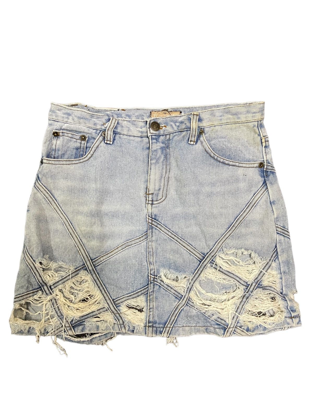 Other Vintage Japanese Brand Bondage Style Distressed Skirt Size 28" / US 6 / IT 42 - 1 Thumbnail