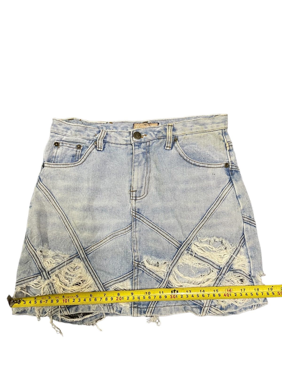 Other Vintage Japanese Brand Bondage Style Distressed Skirt Size 28" / US 6 / IT 42 - 11 Thumbnail