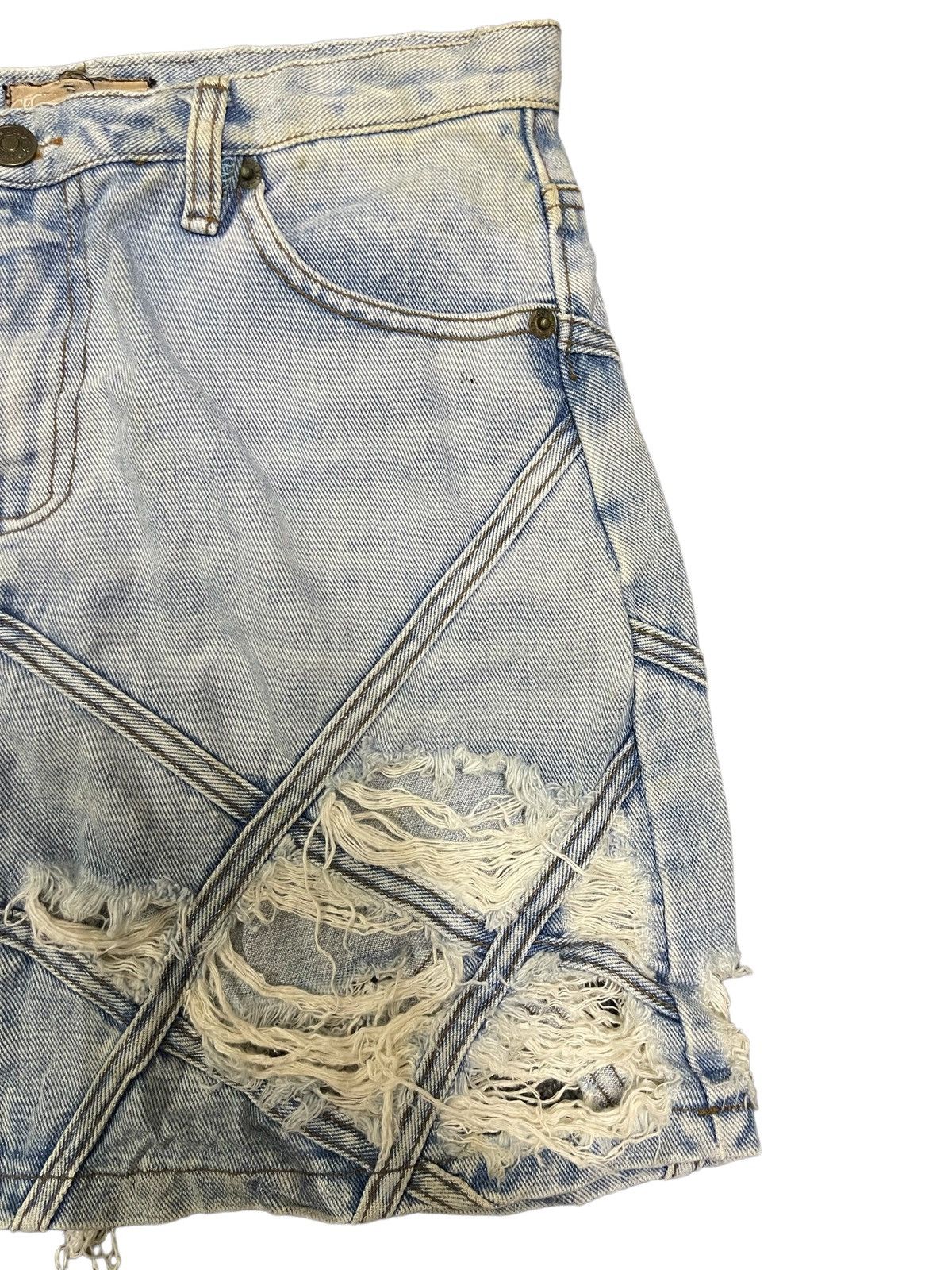 Other Vintage Japanese Brand Bondage Style Distressed Skirt Size 28" / US 6 / IT 42 - 4 Thumbnail