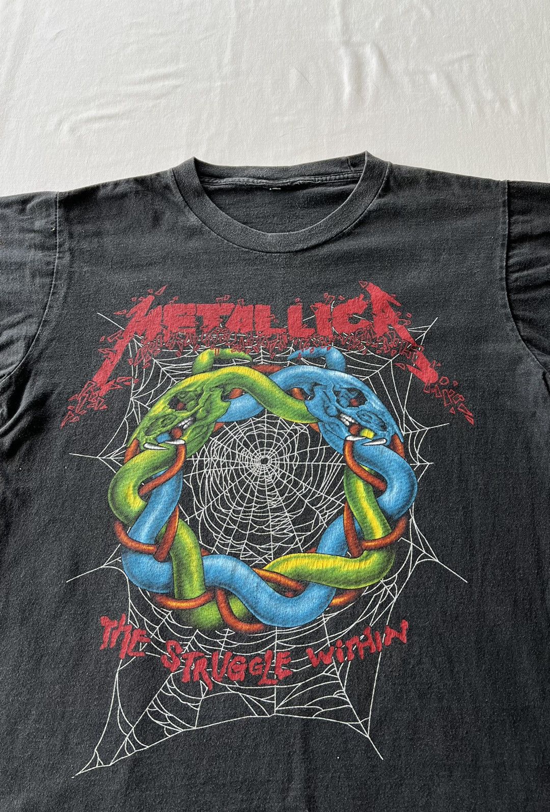 Band Tees Vintage 90s Metallica The Struggle Within Bootleg Black Tee Size US M / EU 48-50 / 2 - 3 Thumbnail