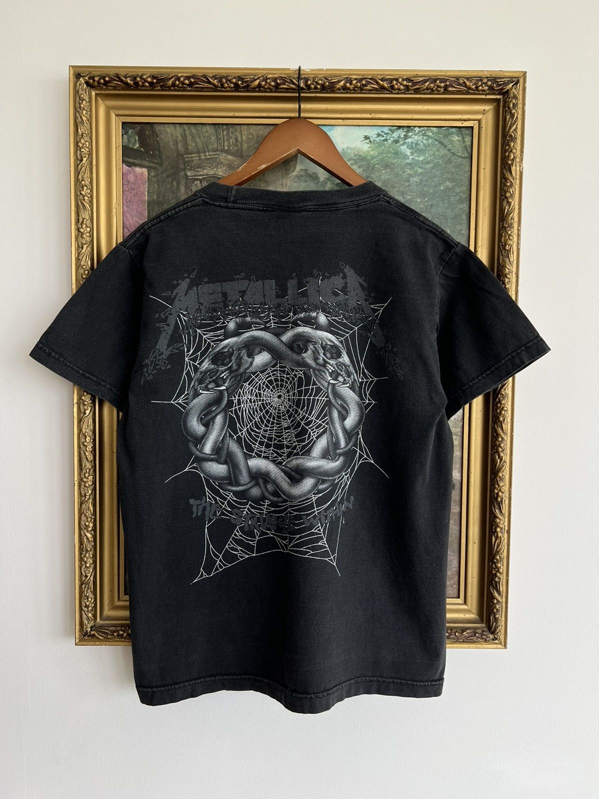 Band Tees Vintage 90s Metallica The Struggle Within Bootleg Black Tee Size US M / EU 48-50 / 2 - 2 Thumbnail