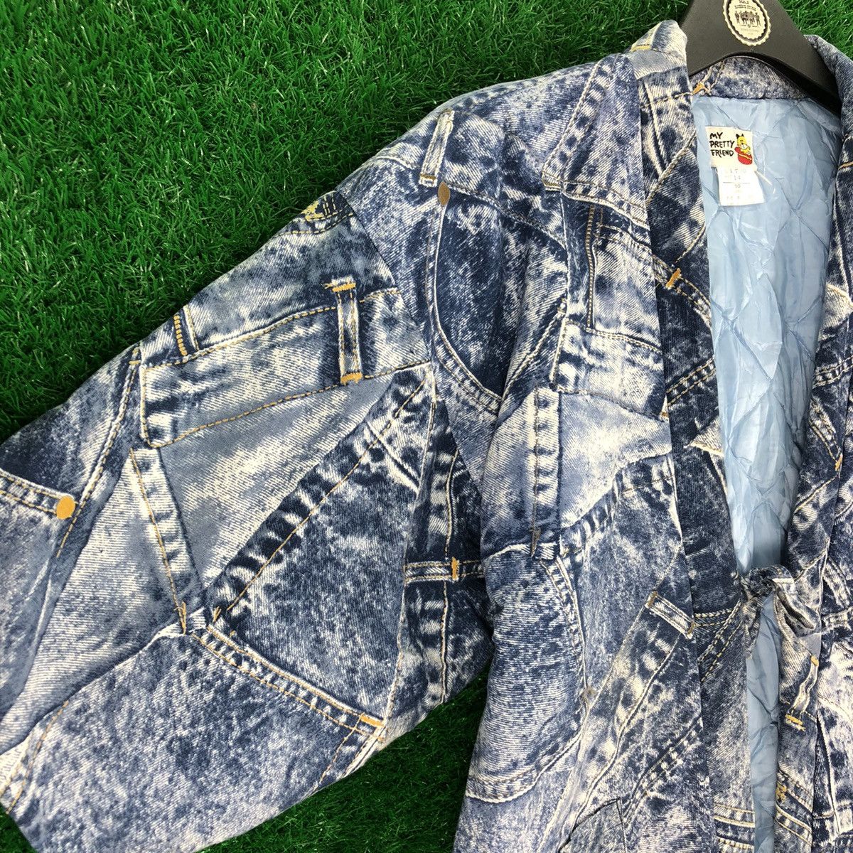 Vintage Vintage 90's Kimono Fullprint Denim Quilted Lining Size US S / EU 44-46 / 1 - 5 Thumbnail