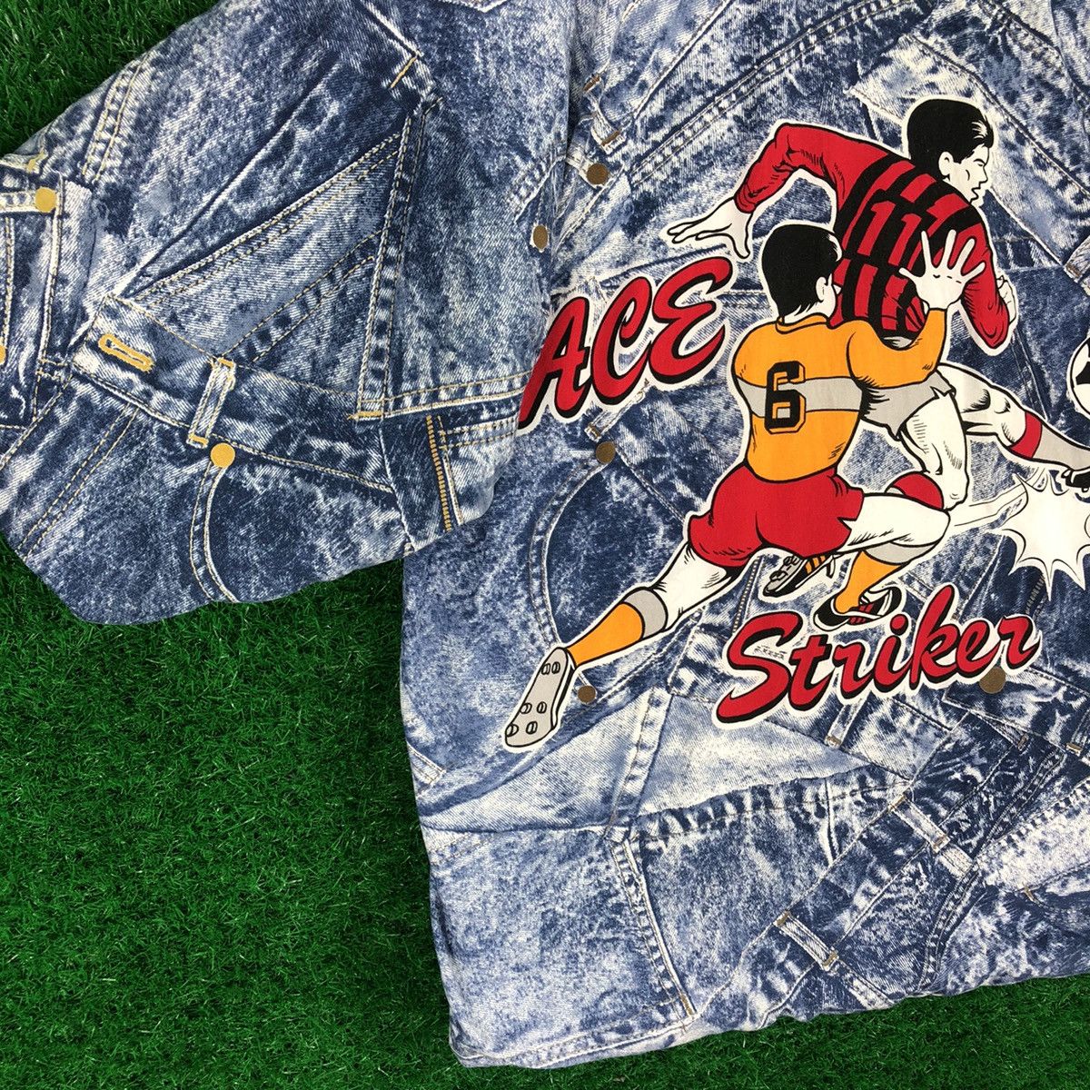 Vintage Vintage 90's Kimono Fullprint Denim Quilted Lining Size US S / EU 44-46 / 1 - 3 Thumbnail