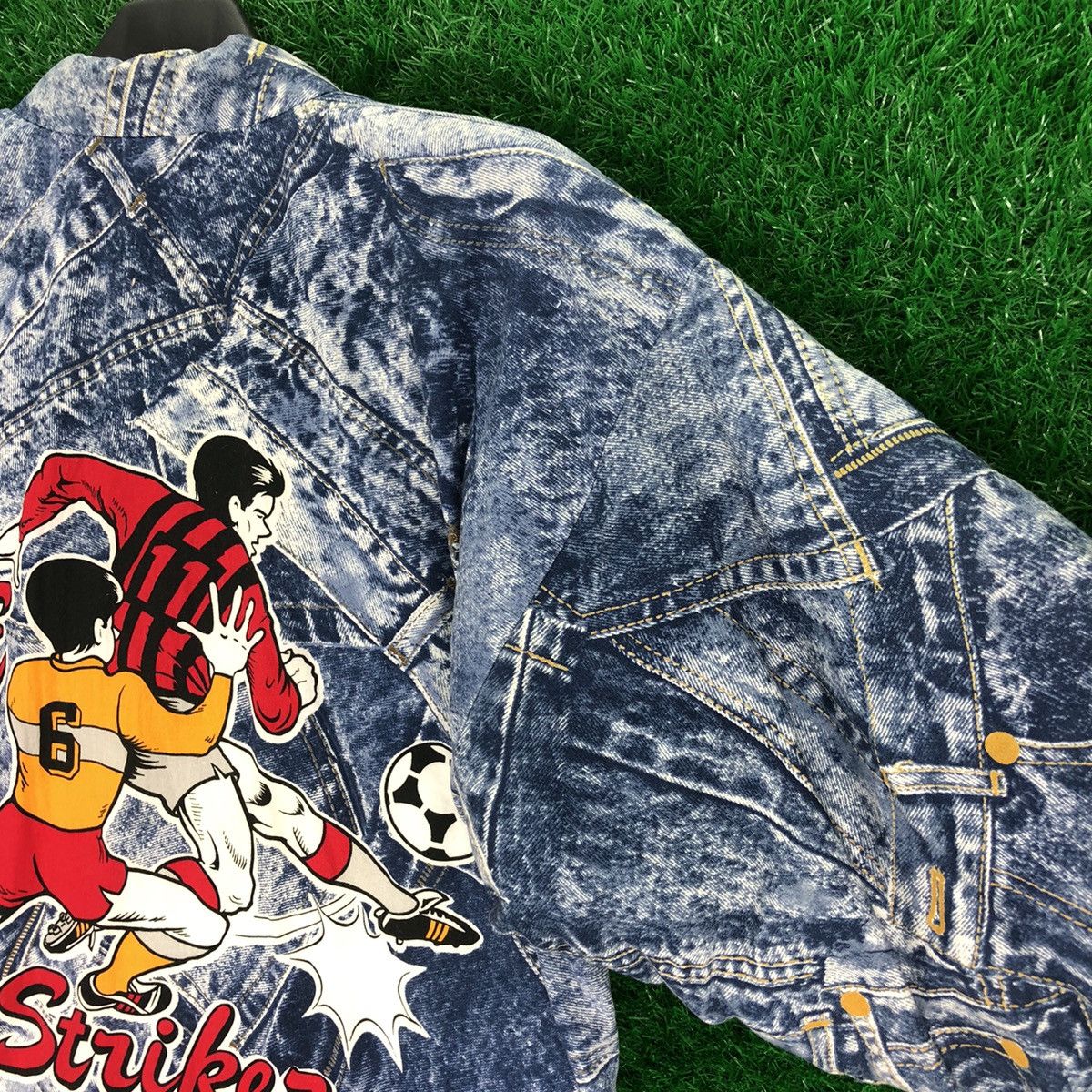 Vintage Vintage 90's Kimono Fullprint Denim Quilted Lining Size US S / EU 44-46 / 1 - 2 Thumbnail