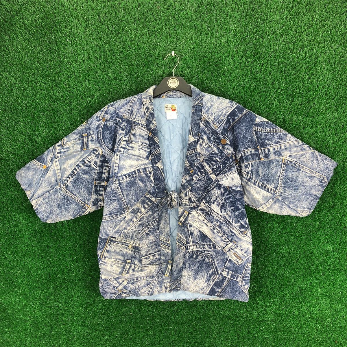 Vintage Vintage 90's Kimono Fullprint Denim Quilted Lining Size US S / EU 44-46 / 1 - 4 Thumbnail