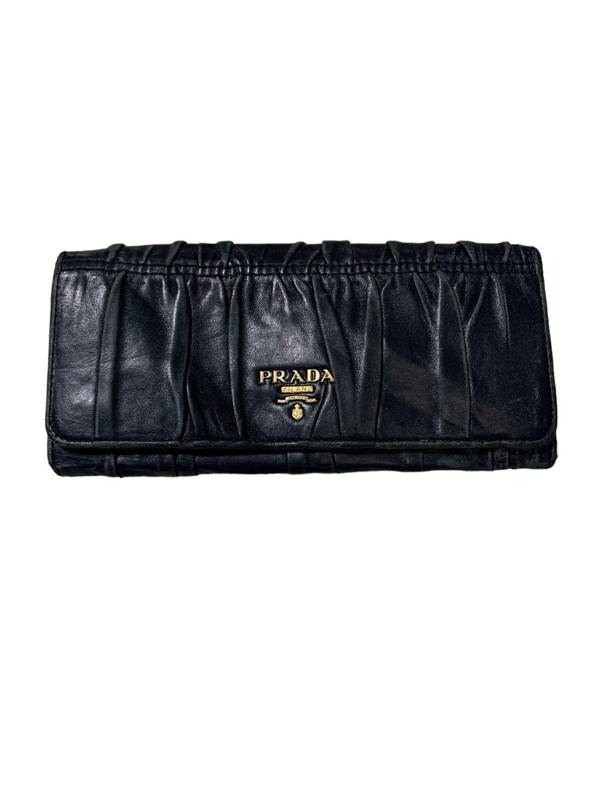 Prada Vintage Prada Nappa Gaufre Continental Bifold Leather Wallet Size ONE SIZE - 1 Thumbnail