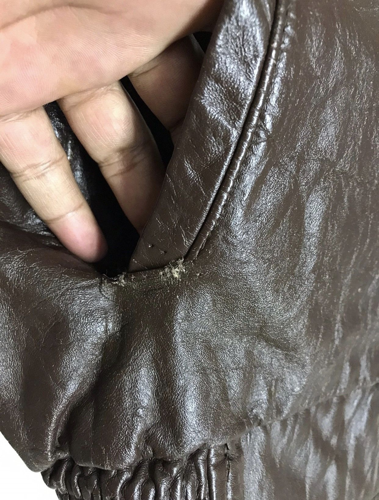 Sears × Vintage 🔥 Sears The Men’s Store Pour Homme Brown Leather Jacket Size US M / EU 48-50 / 2 - 5 Thumbnail