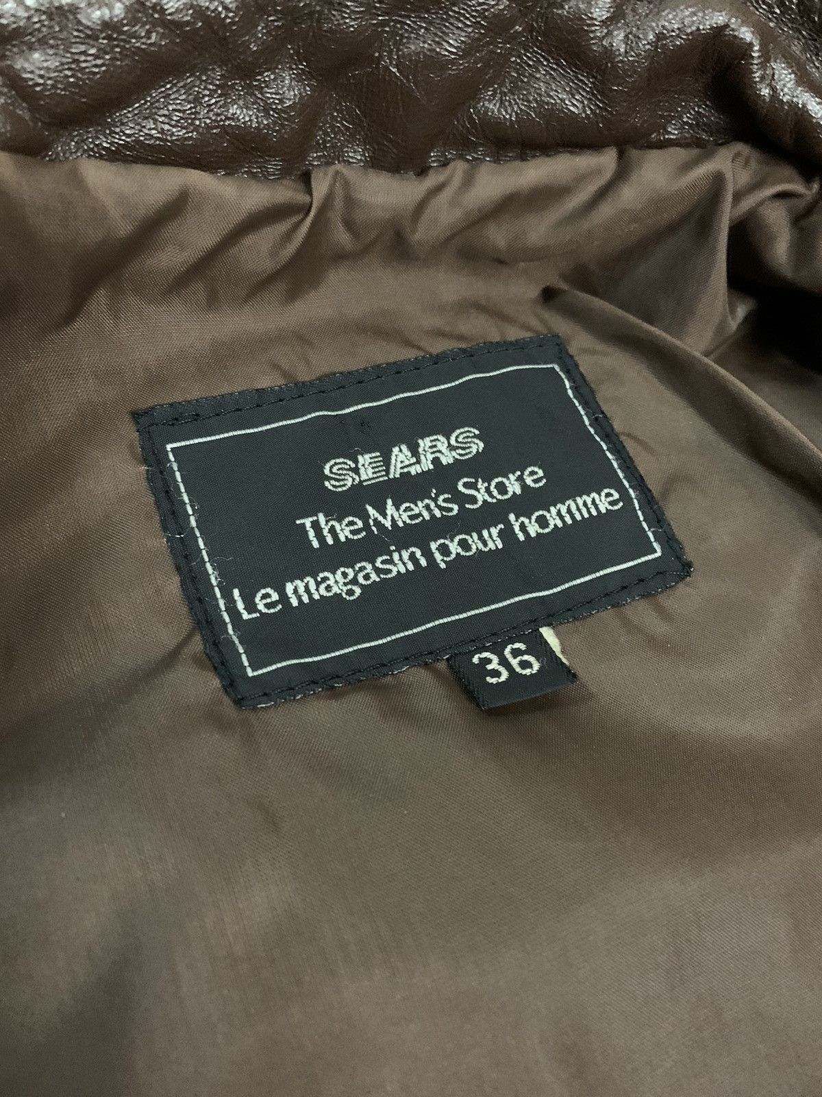 Sears × Vintage 🔥 Sears The Men’s Store Pour Homme Brown Leather Jacket Size US M / EU 48-50 / 2 - 8 Thumbnail