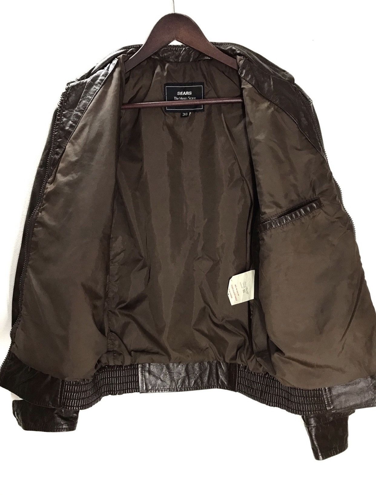 Sears × Vintage 🔥 Sears The Men’s Store Pour Homme Brown Leather Jacket Size US M / EU 48-50 / 2 - 4 Thumbnail