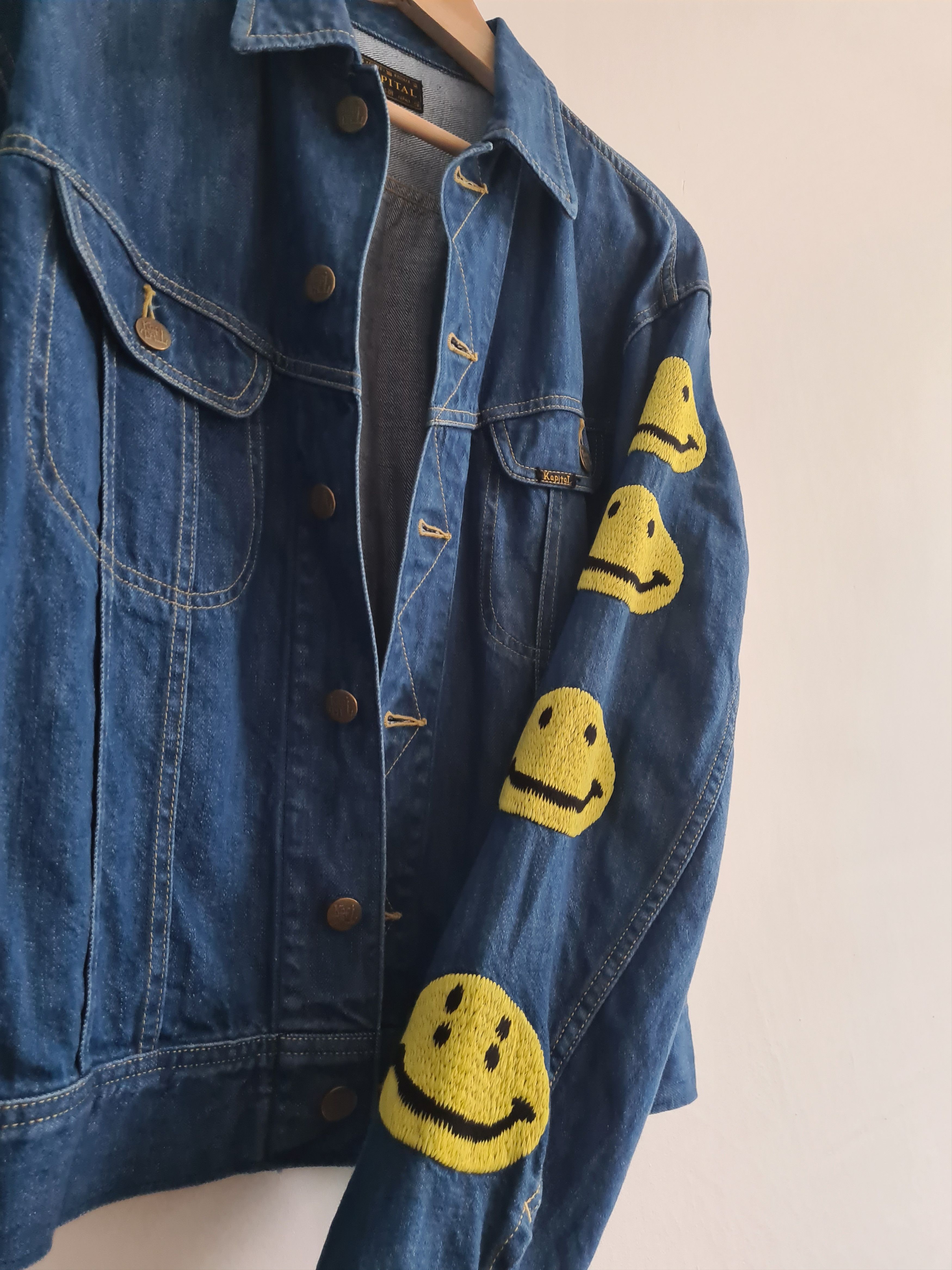 Kapital Westerner Smiley Denim Jacket Size US M / EU 48-50 / 2 - 6 Thumbnail