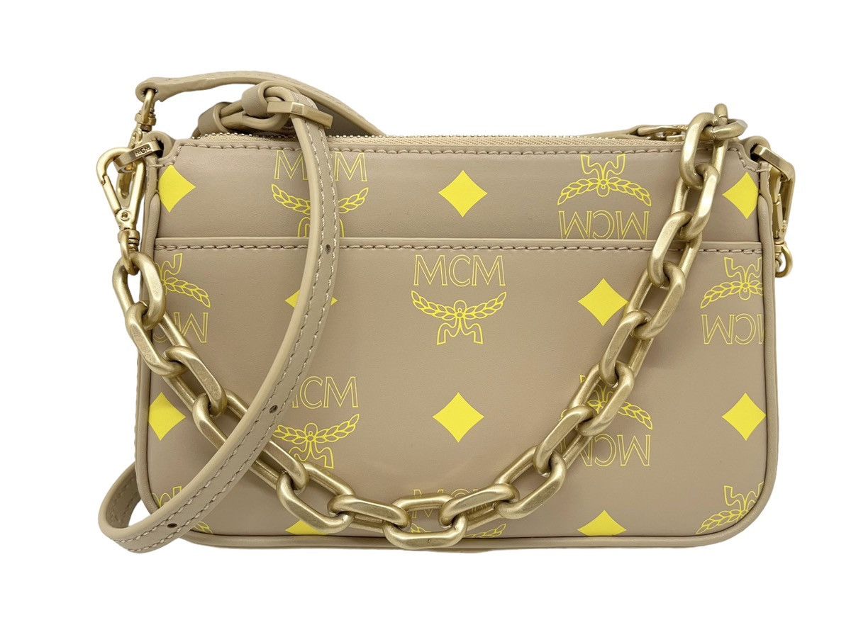 New MCM Logo Mini Chain Pouch with 2 Straps
